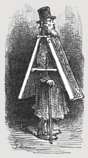 'Advertising Board - Man', 1872.  Creator: Gustave Doré.