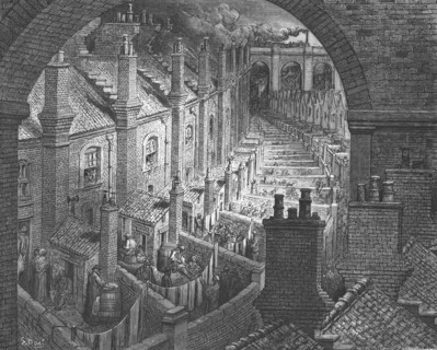 'Over London - By Rail', 1872.  Creator: Gustave Doré.