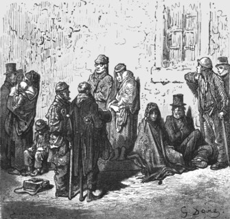 'Waifs and Strays', 1872.  Creator: Gustave Doré.