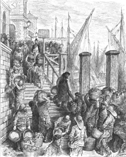 'Billingsgate - Landing the Fish', 1872.  Creator: Gustave Doré.