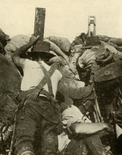 'With the Anzacs in Gallipoli: inside an Australian trench', First World War, 1915-1916, (c1920). Creator: Unknown.