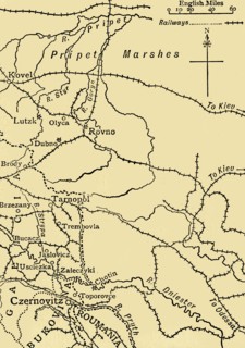 'Map illustrating General Ivanoff's operations...', First World War, 1915, (c1920). Creator: Unknown.