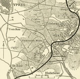 'Map showing the Scene of the German Attacks...First World War, February 1916, (c1920). Creator: Unknown.