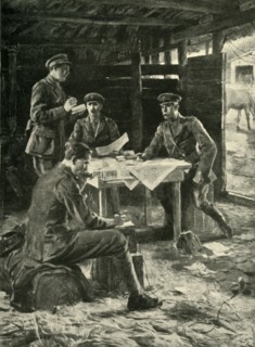 British officers on the Western Front, First World War, 1914-1918, (c1920).  Creator: M Ugo.