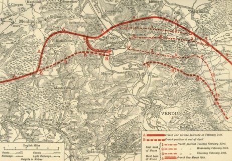 '...positions in the Battle of Verdun, northern France, First World War, 1916, (c1920). Creator: Unknown.