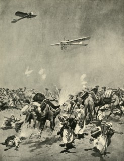 'Ships of the Air versus Ships of the Desert', First World War, (c1920). Creator: Unknown.