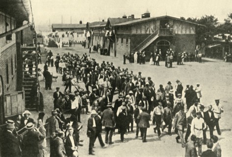 'British Civilian Prisoners and their Quarters at Ruhleben', First World War, 1914-1918, (c1920).  Creator: Unknown.