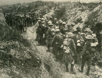 British soldiers at the front, First World War, 1914-1918, (c1920). Creator: Unknown.