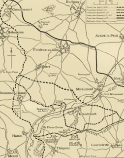 'The Battles of the Ancre', northern France, First World War, 1916-1917, (c1920). Creator: Unknown.