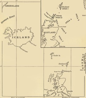 'Map showing the Scope of the Operations of the 10th Cruiser Squadron'...1916, (c1920). Creator: Unknown.