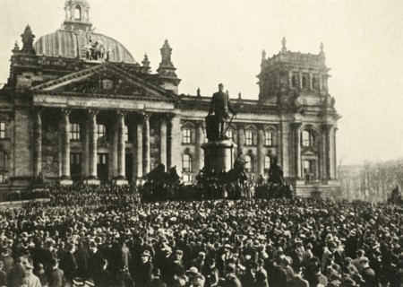 The creation of a new German republic, Reichstag, Berlin, 9 November 1918, (c1920). Creator: Unknown.
