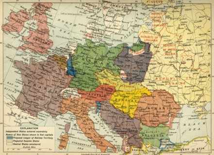 'The Partition of Europe under Treaties of Paris, June 1919', (c1920). Creator: Unknown.