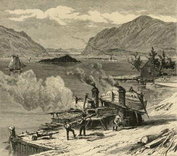 'The Hudson, south from Newburg', 1874.  Creator: John Karst.