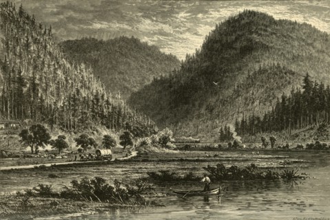 'Tyrone Gap, View from the Bridge', 1874.  Creator: Adolf Closs.