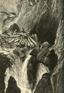 'Clearing a Jam, Great Falls of the Ausable', 1874.  Creator: Harry Fenn.