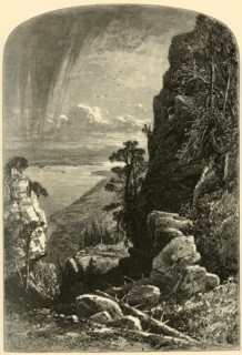 'Lake Memphremagog, South from Owl's Head', 1874.  Creators: John Douglas Woodward, W. J. Linton.