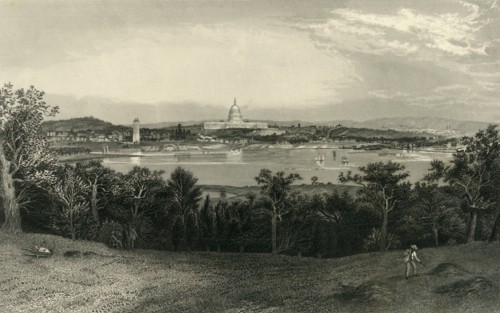 'Washington from Arlington Heights', 1874.  Creator: Robert Hinshelwood.