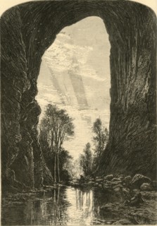 'Under the Natural Bridge', 1872.  Creator: J. Augustus Bogert.