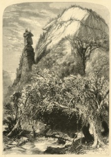 'Chimney Rock, Hickory-Nut Gap', 1872.  Creator: Harry Fenn.