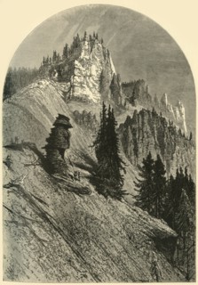 'Cliffs on the Yellowstone', 1872.  Creator: John Filmer.