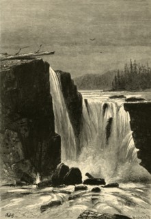 'Southern Side of Willamette Falls', 1872. Creator: Albert Bobbett.