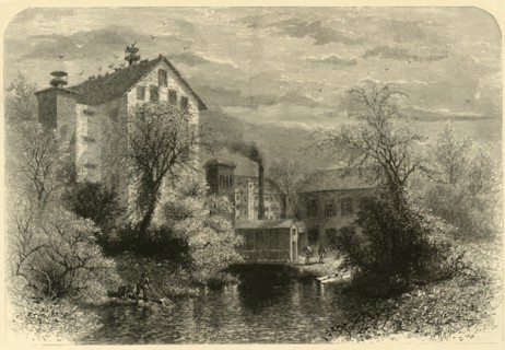 'Mills on Blackstone River', 1872.  Creator: William Hamilton Gibson.