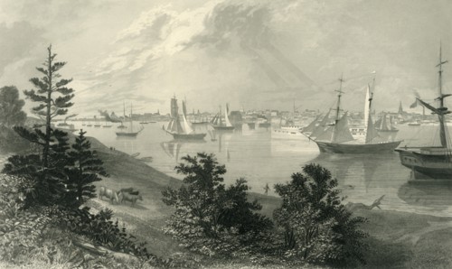 'The City of Detroit, (From Canada Shore)', 1872.  Creator: Robert Hinshelwood.