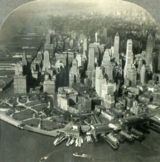 'Manhattan and the Hudson River from the Air, New York', c1930s. Creator: Unknown.
