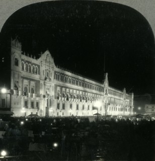 'Illumination of National Palace on Evening of Independence Day Celebration, Mexico City', c1930s. Creator: Unknown.