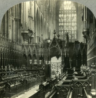 'Westminster Abbey - Interior. West through Choir, London, England.', c1930s. Creator: Unknown.