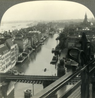 'Rotterdam, Netherlands - Southwest from the Witte House, Showing the River and Parallel Canal', c19 Creator: Unknown.