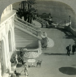 'A Palm-lined Terrace along the Promenade de Anglais, Nice on the Riviera, France', c1930s. Creator: Unknown.