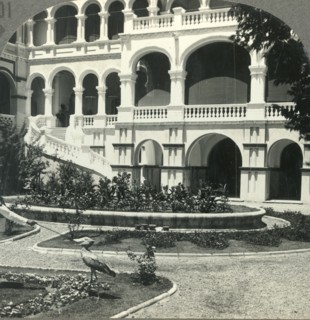'Sirdar's Palace (Site of General Gordon's Death) and Shoebill Stork, Khartoum', c1930s. Creator: Unknown.