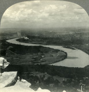 'Chattanooga and Tennessee River Valley from Lookout Mountain, Tennessee', c1930s. Creator: Unknown.