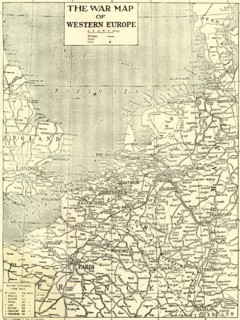 'The War Map of Western Europe', 1915. Creator: Unknown.