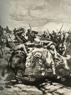 'Fearless Cossacks Sabre and Put to Flight Hungarian Hussars', 1916. Creator: Unknown.
