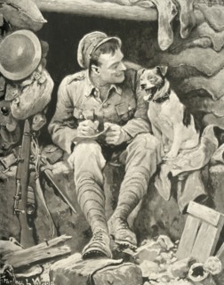 Give Her My Love! Tommy and His Canine Friend', 1917. Creator: Stanley Llewellyn Wood.
