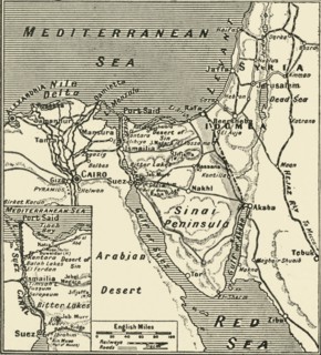 'Map of Egypt and the Sinai Peninsula', 1917. Creator: Unknown.