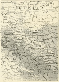 'Map Illustrating the Russian Retreat from Galicia in the Summer of 1915', 1916. Creator: Unknown.