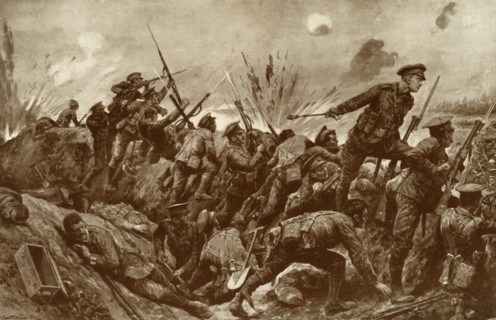 'The First V.C. ever Won by a Territorial', 1916. Creator: Unknown.