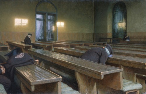 Feast Day at the Hospice Trivulzio in Milan, 1892. Creator: Morbelli, Angelo (1853-1919).