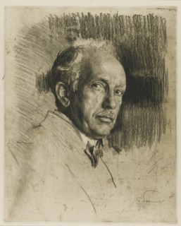 Portrait of the Composer Richard Strauss (1864-1949), c. 1914. Creator: Liebermann, Max (1847-1935).