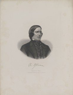Portrait of the Composer Robert Schumann (1810-1856), c. 1840. Creator: Laemmel, Moritz (1822-?).