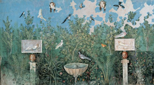 Garden. Fresco from The House of the Golden Bracelet (Casa del Bracciale d'Oro), 1st H. 1st cen. AD. Creator: Roman-Pompeian wall painting.