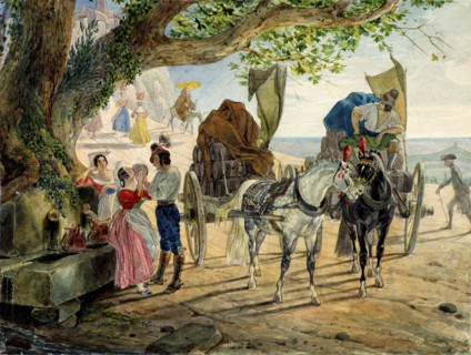 Fete in Albano, 1830-1833. Creator: Briullov, Karl Pavlovich (1799-1852).