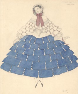 Costume design for the ballet Carnaval by R. Schumann, 1910. Creator: Bakst, Léon (1866-1924).