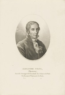 Portrait of Alessandro Volta (1745-1827) , ca 1820. Creator: Tardieu, Ambroise (1788-1841).