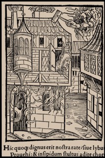 Illustration to the book "Ship of Fools" by Sebastian Brant, 1497. Creator: Anonymous.