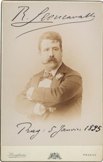 Ruggiero Leoncavallo (1858-1919), 1895. Creator: Photo studio Jan F. Langhans, Prague  .