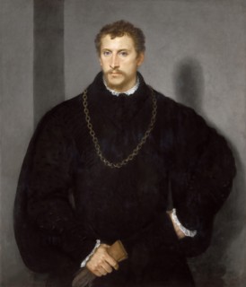 Portrait of a Young Englishman (Portrait of a Young Man with Grey Eyes) , 1540-1545. Creator: Titian (1488-1576).